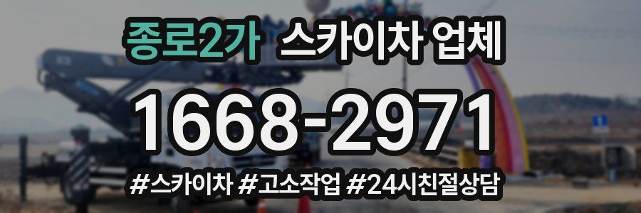 종로2가 스카이차 업체