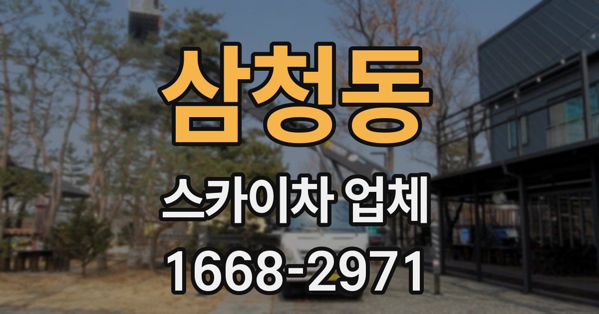 삼청동 스카이차 업체