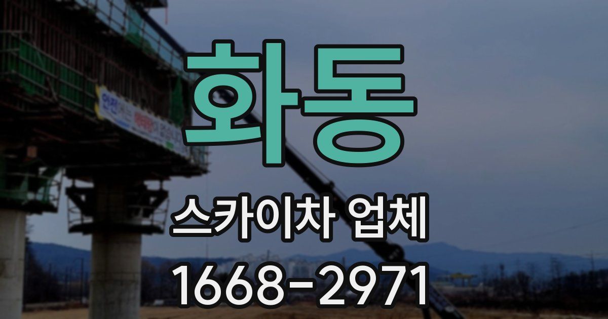 화동 스카이차 업체