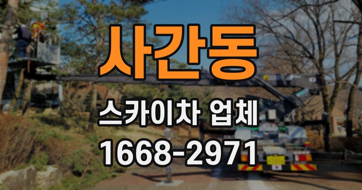 사간동 스카이차 업체