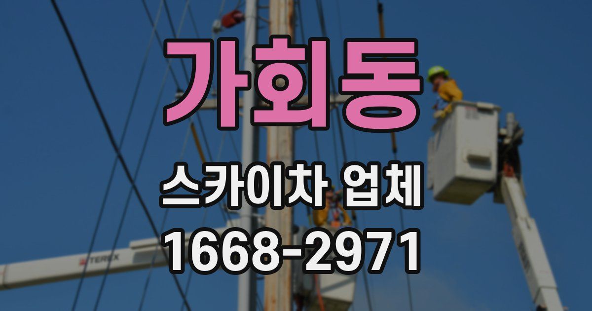 가회동 스카이차 업체