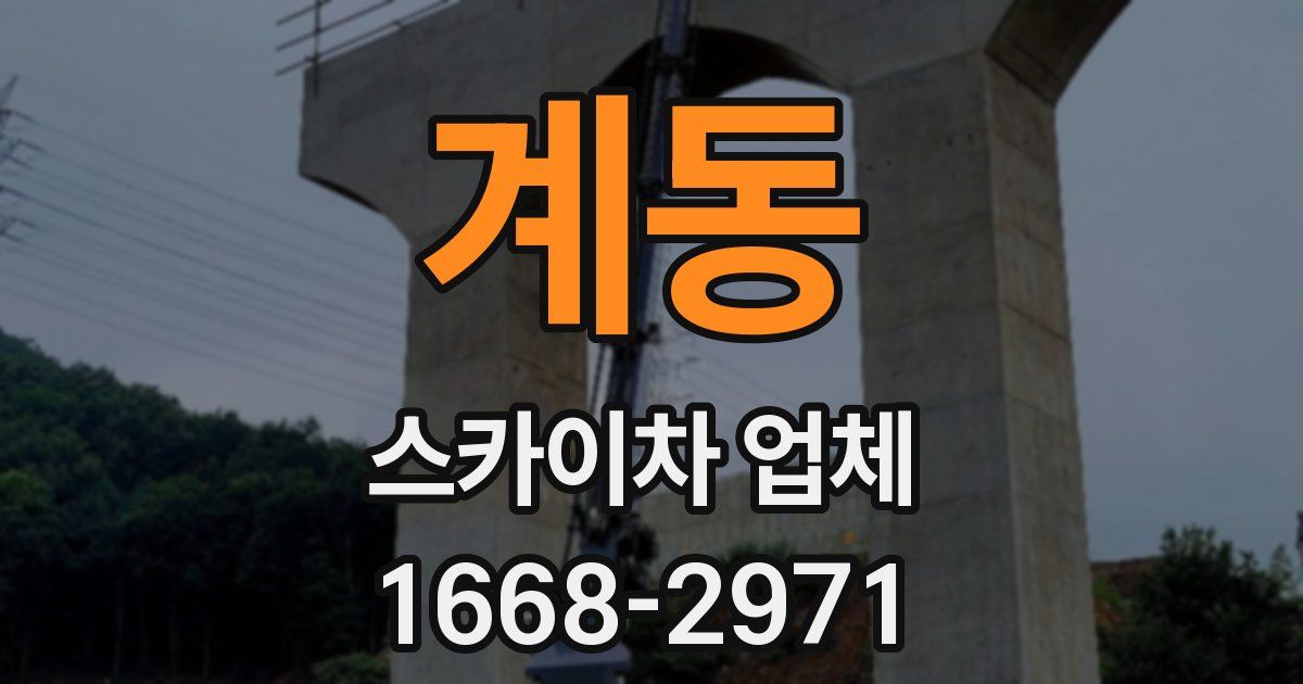 계동 스카이차 업체