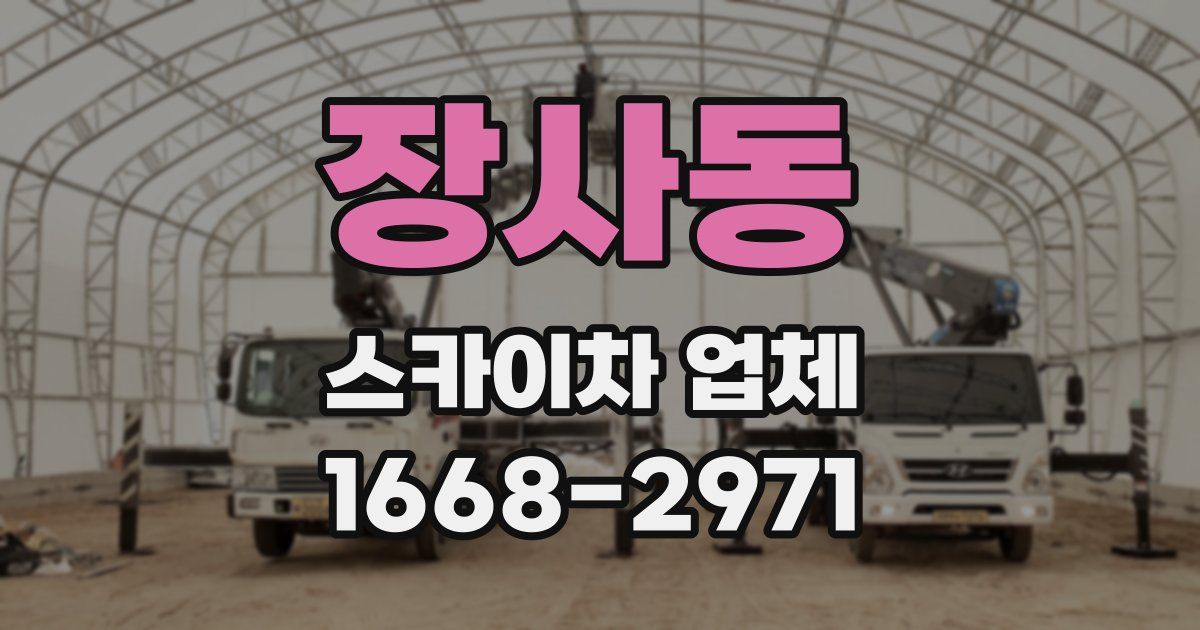장사동 스카이차 업체