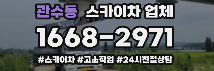 관수동 스카이차 업체