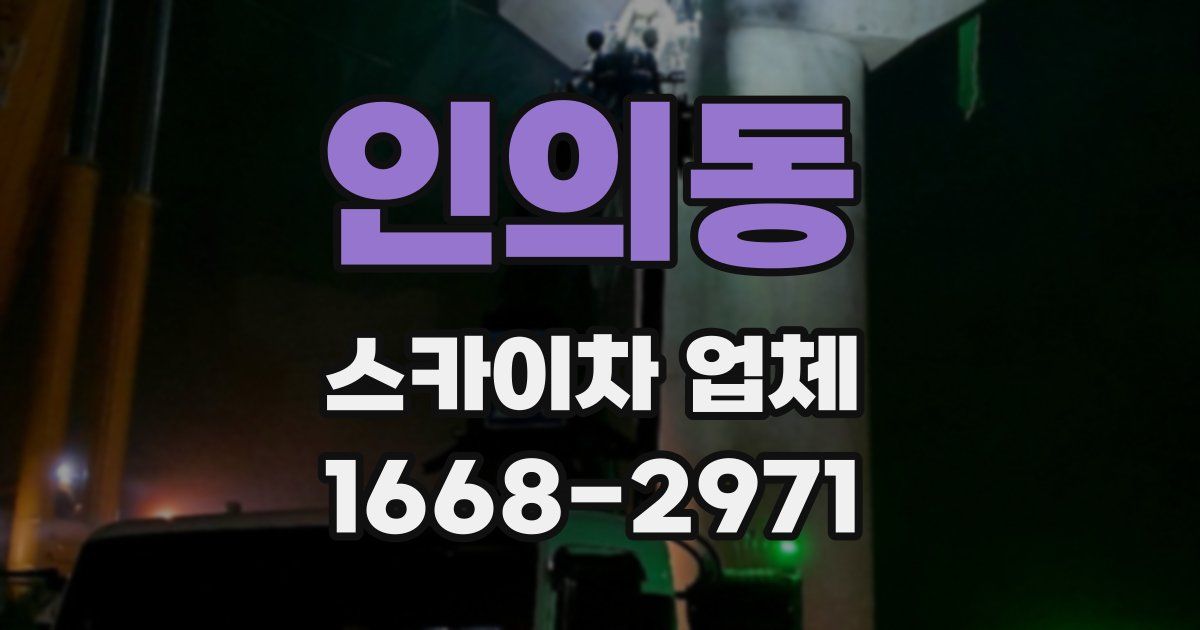 인의동 스카이차 업체