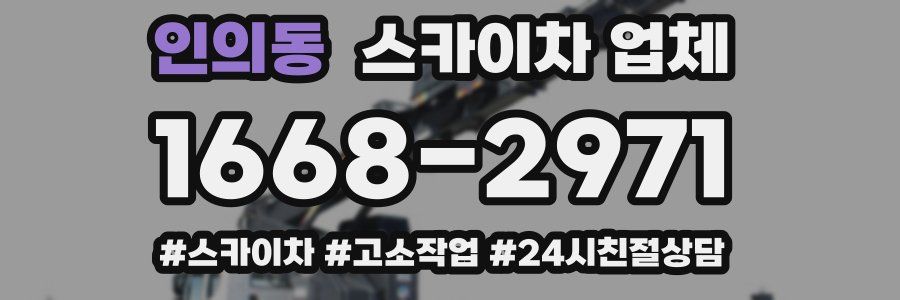 인의동 스카이차 업체