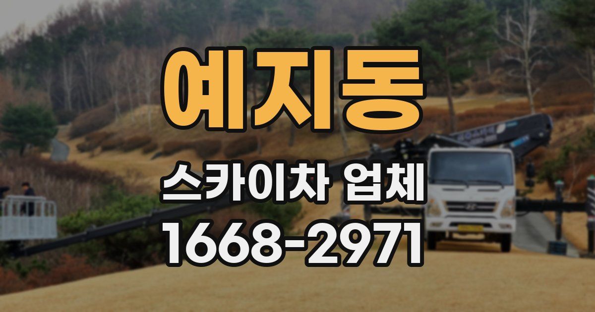 예지동 스카이차 업체
