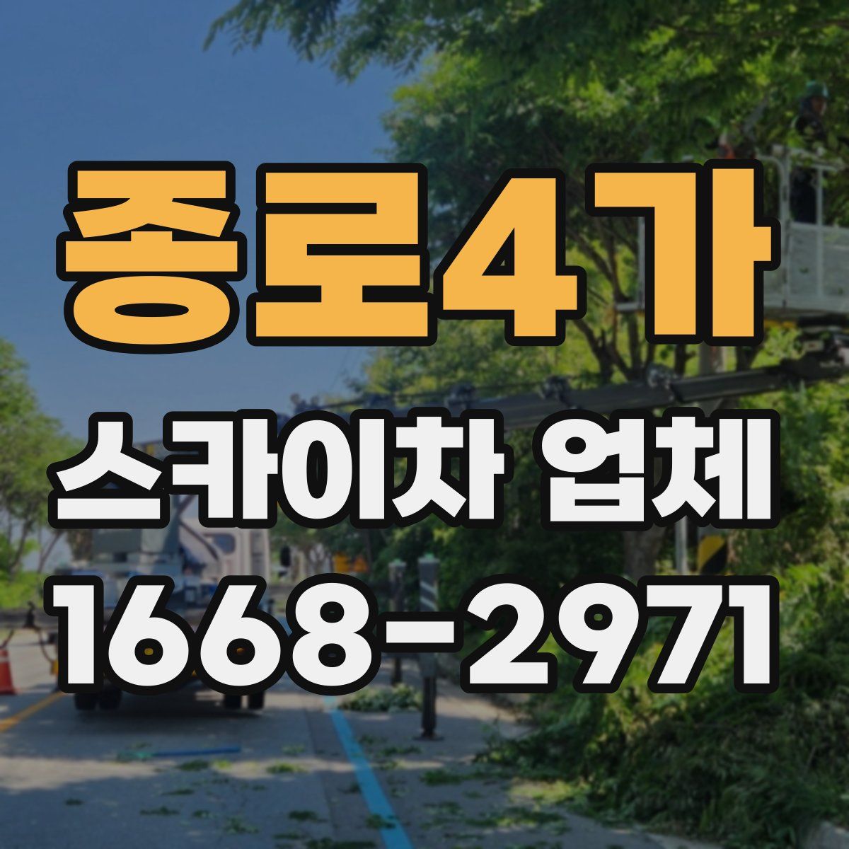 종로4가 스카이차 업체
