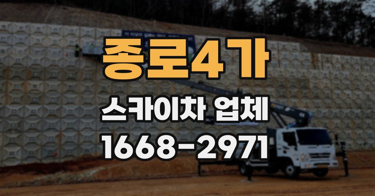 종로4가 스카이차 업체