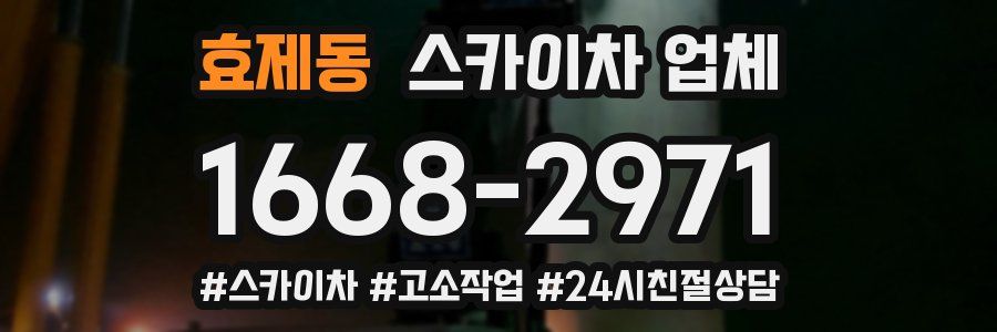 효제동 스카이차 업체