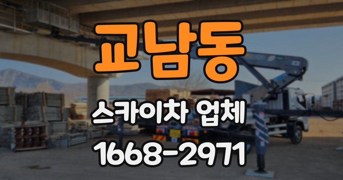 교남동 스카이차 업체