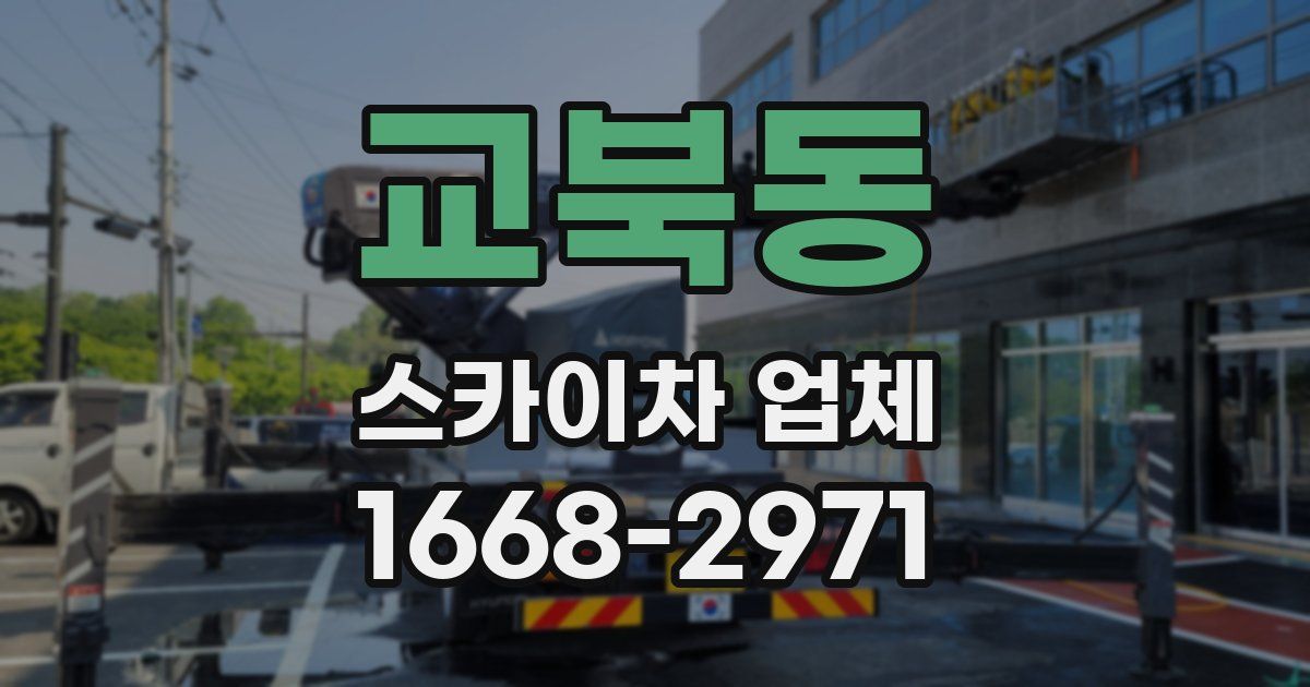 교북동 스카이차 업체