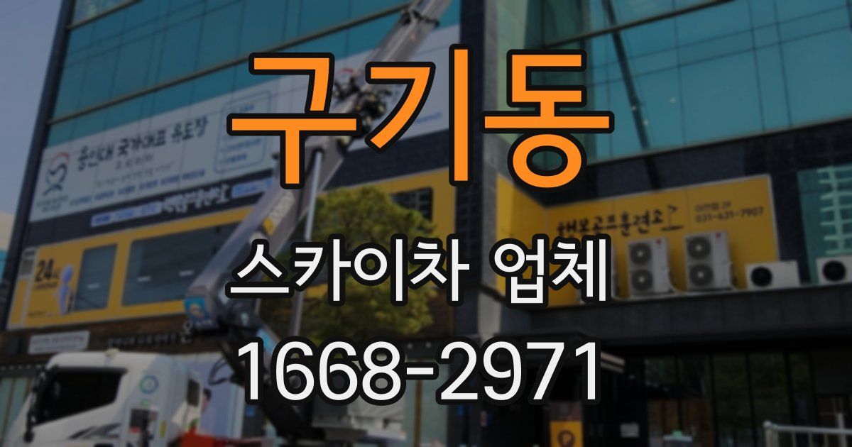 구기동 스카이차 업체