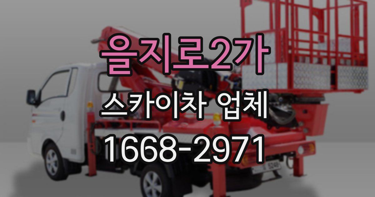 을지로2가 스카이차 업체
