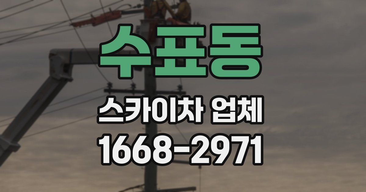 수표동 스카이차 업체