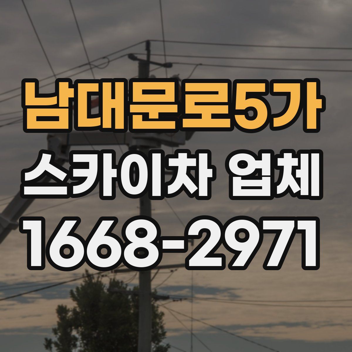 남대문로5가 스카이차 업체