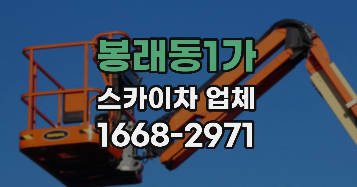 봉래동1가 스카이차 업체