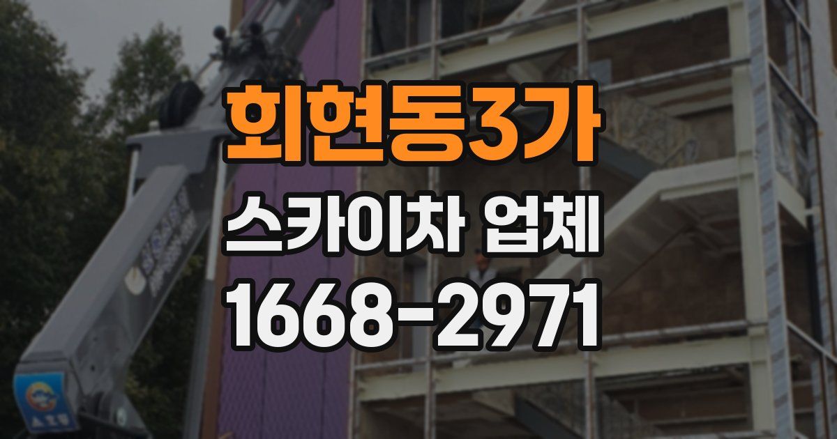 회현동3가 스카이차 업체