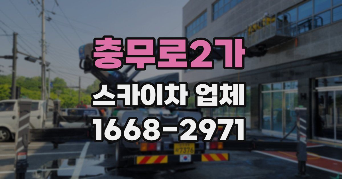 충무로2가 스카이차 업체