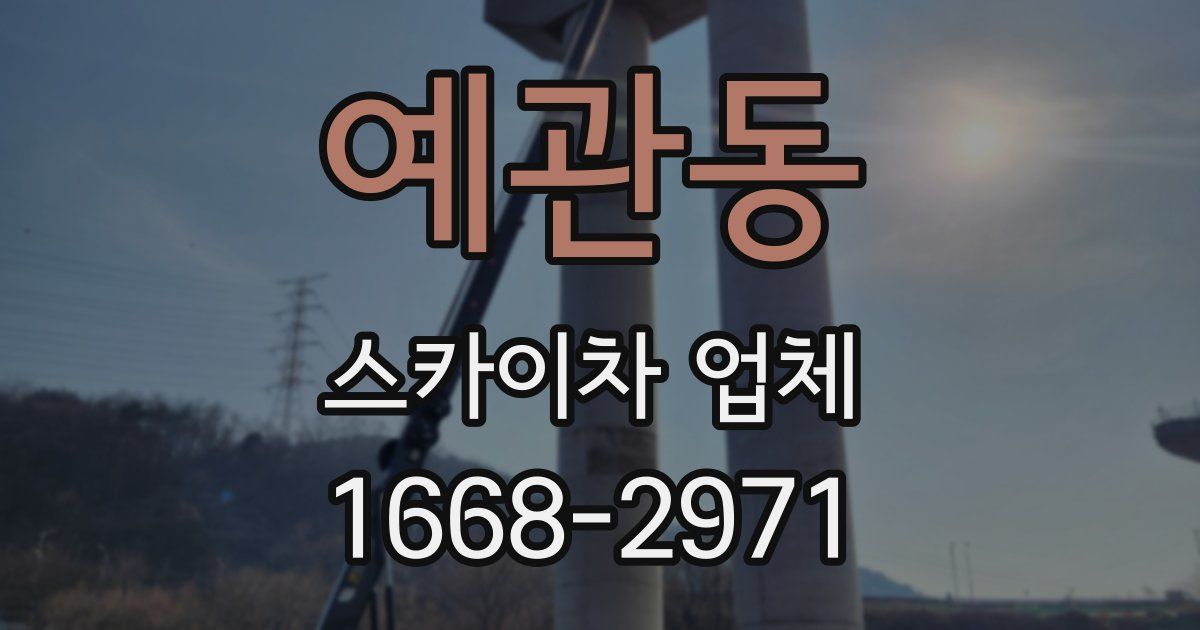 예관동 스카이차 업체