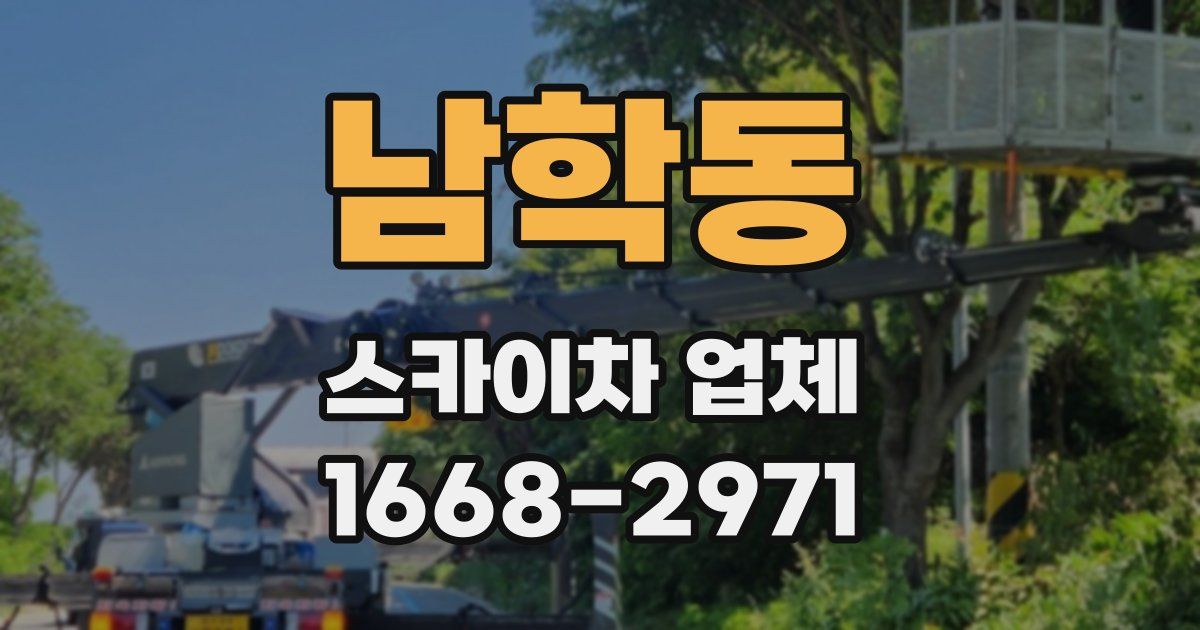 남학동 스카이차 업체