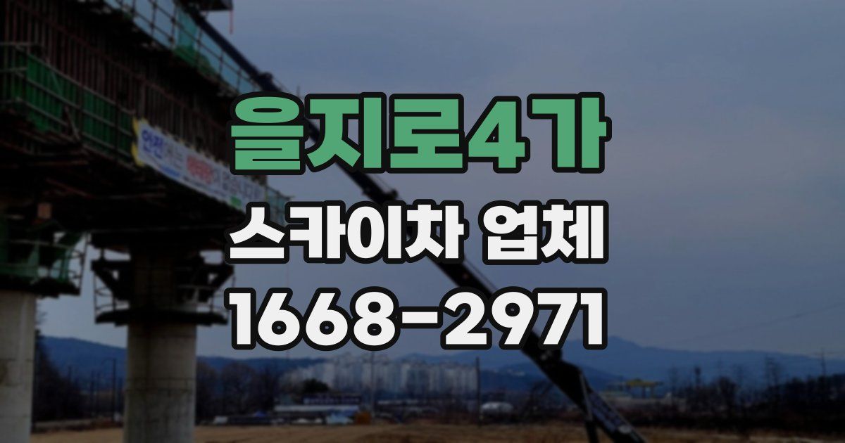 을지로4가 스카이차 업체