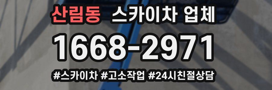 산림동 스카이차 업체