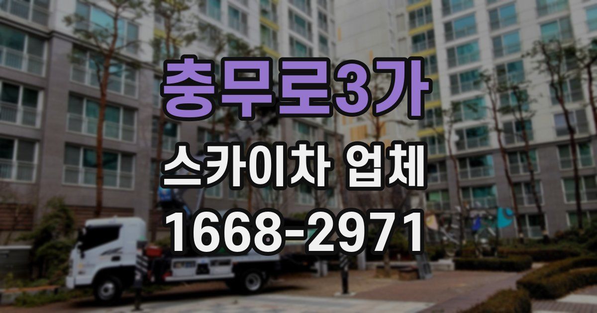 충무로3가 스카이차 업체