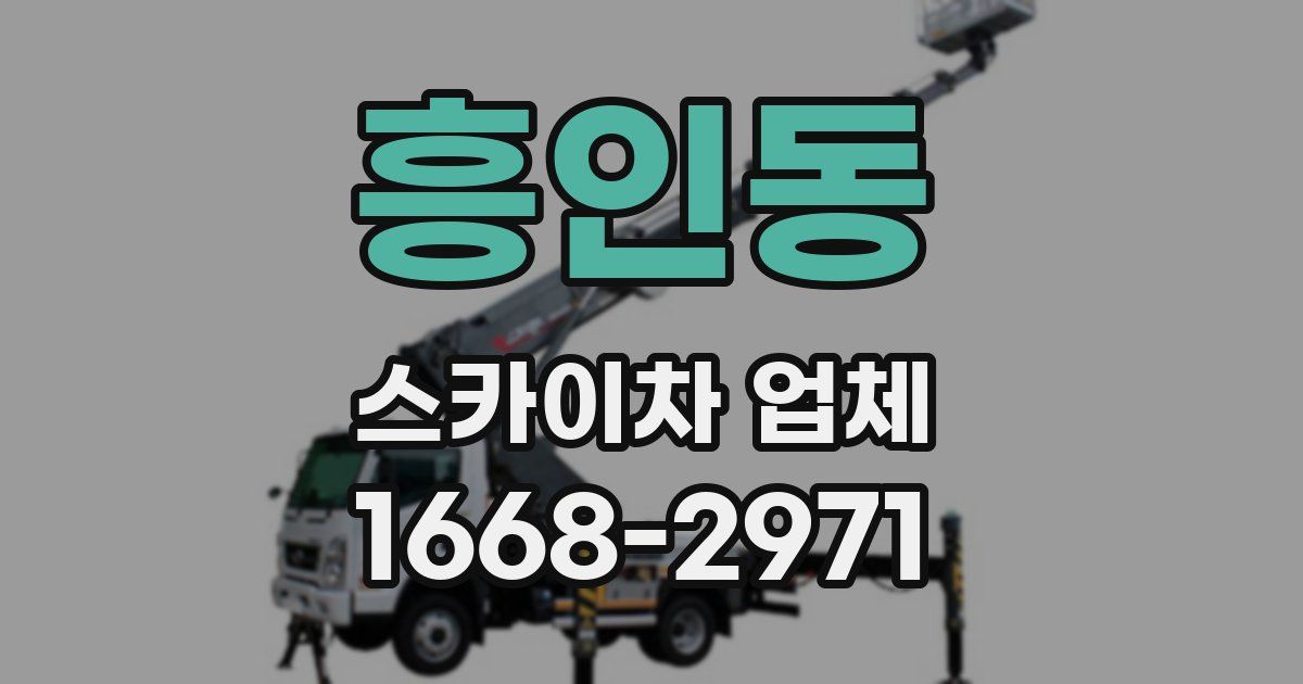 흥인동 스카이차 업체
