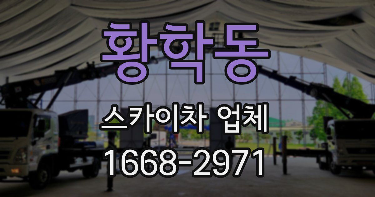 황학동 스카이차 업체