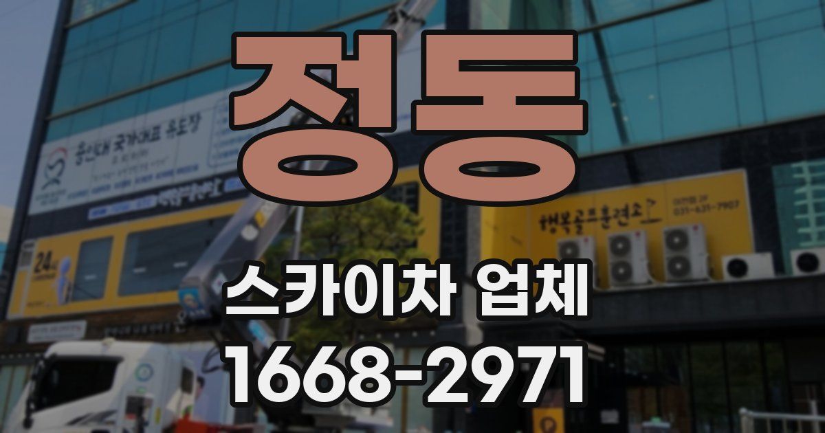 정동 스카이차 업체