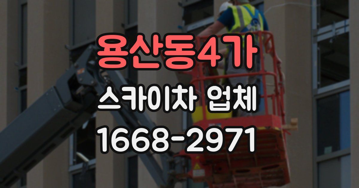 용산동4가 스카이차 업체