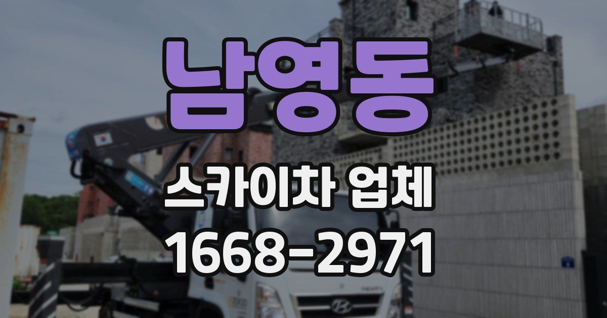 남영동 스카이차 업체