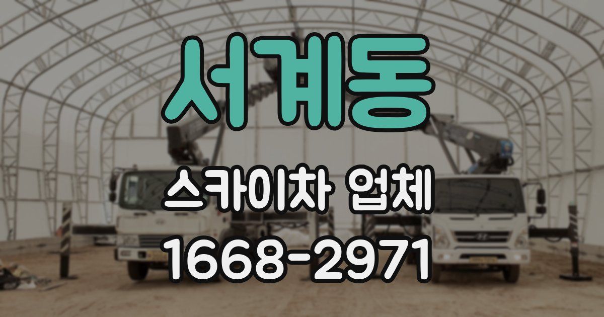 서계동 스카이차 업체