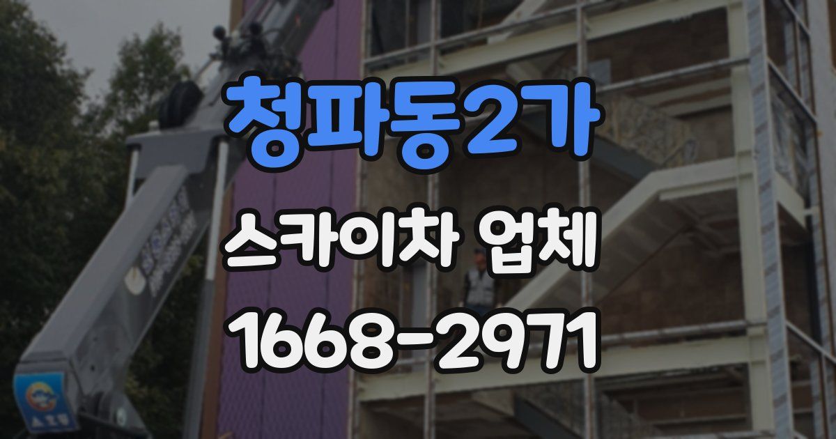 청파동2가 스카이차 업체