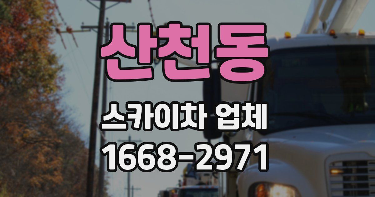 산천동 스카이차 업체