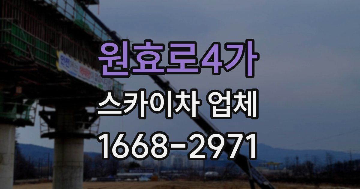 원효로4가 스카이차 업체