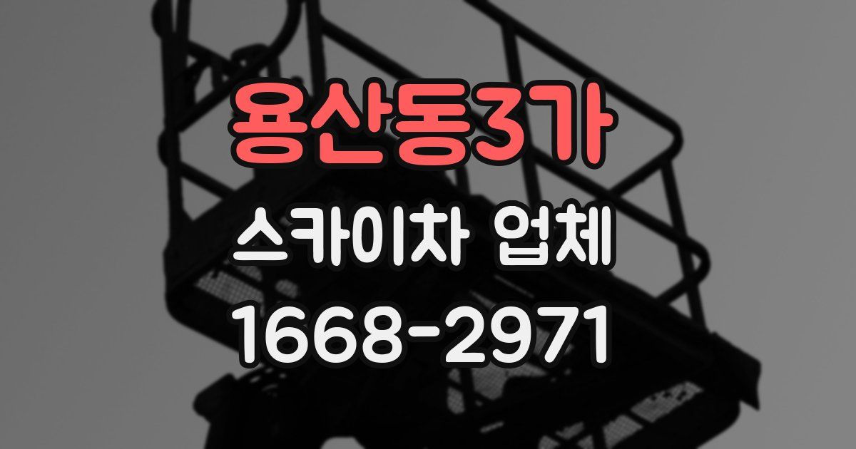 용산동3가 스카이차 업체