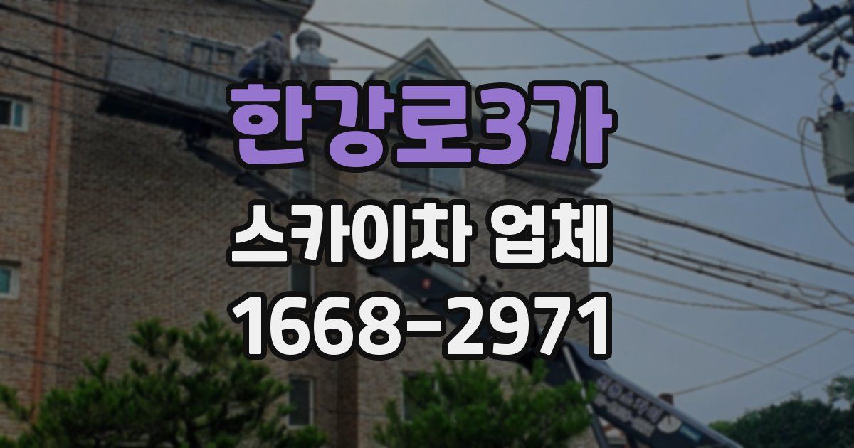 한강로3가 스카이차 업체