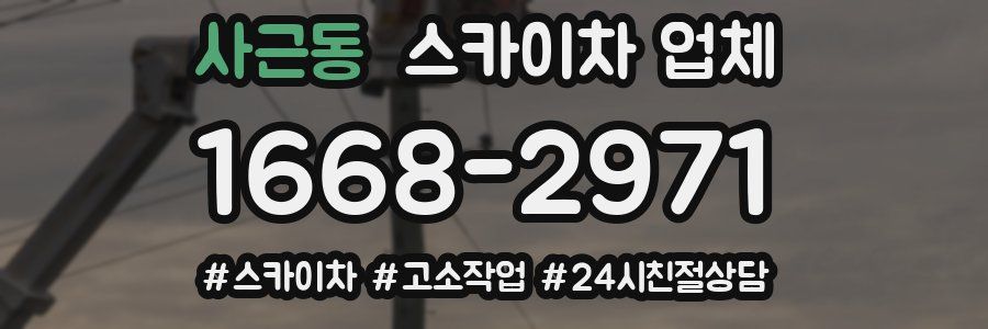 사근동 스카이차 업체
