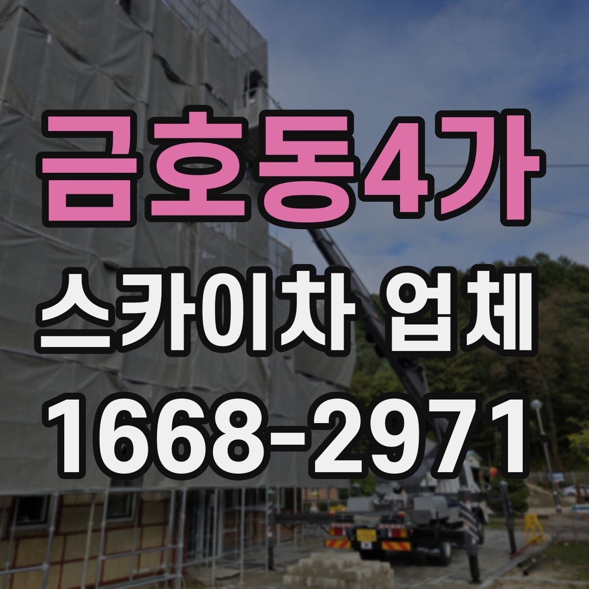 금호동4가 스카이차 업체