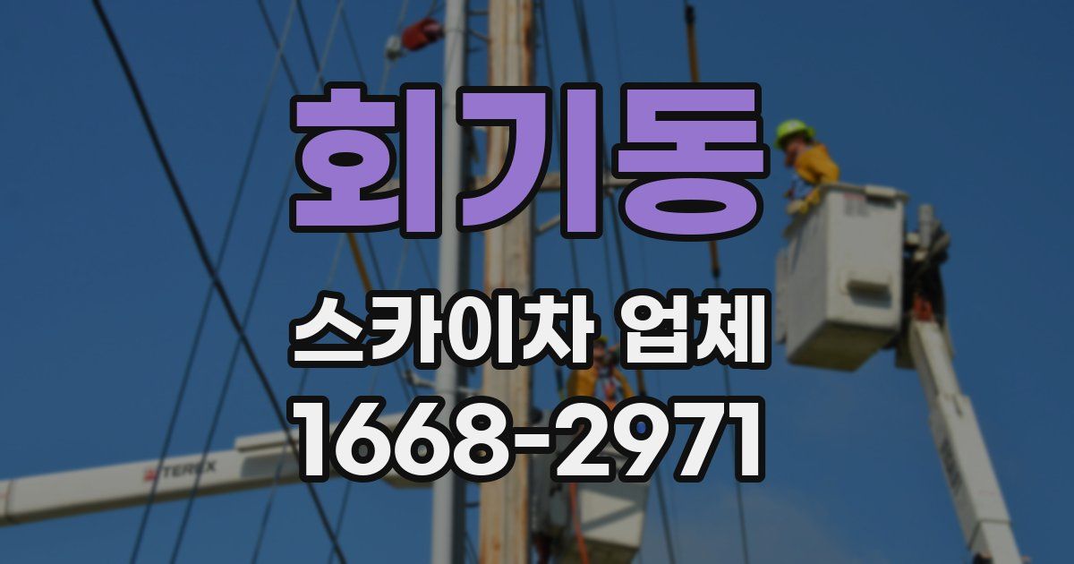 회기동 스카이차 업체