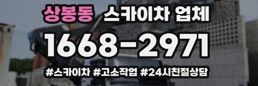 상봉동 스카이차 업체