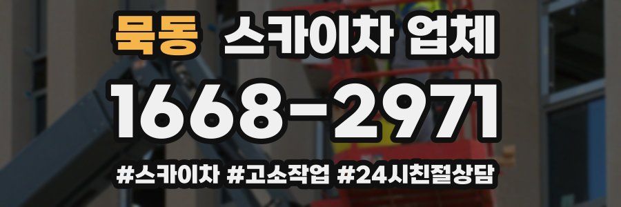 묵동 스카이차 업체
