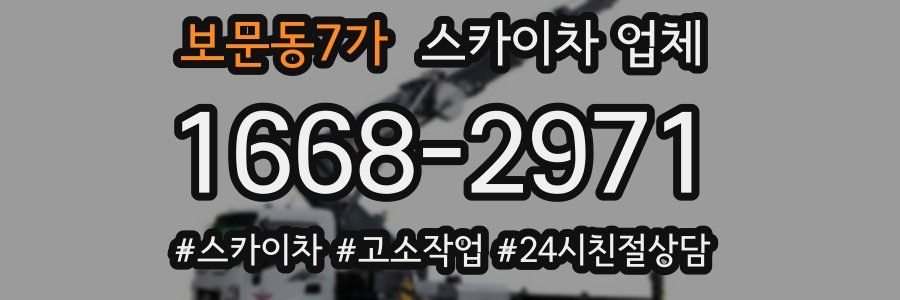 보문동7가 스카이차 업체