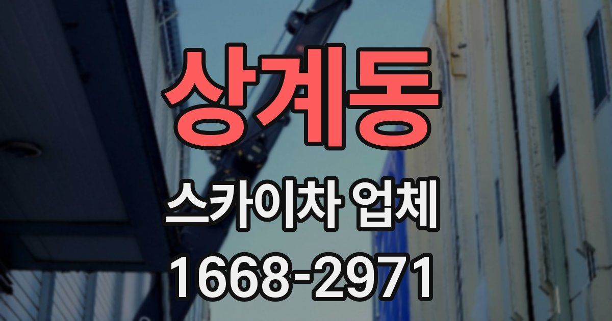 상계동 스카이차 업체