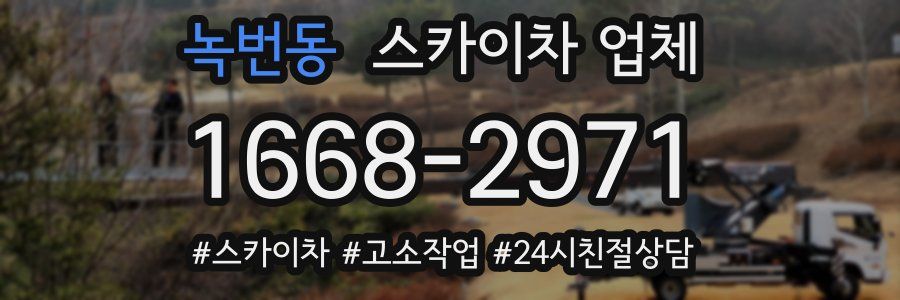 녹번동 스카이차 업체