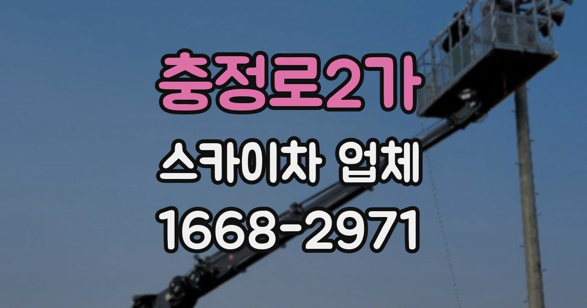 충정로2가 스카이차 업체