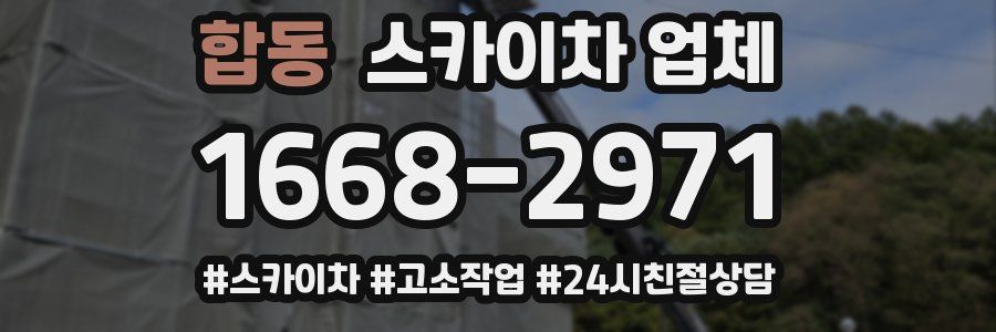 합동 스카이차 업체