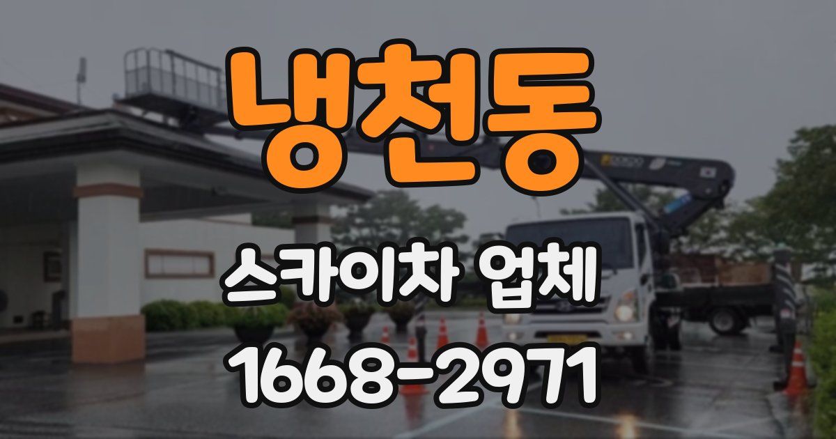 냉천동 스카이차 업체